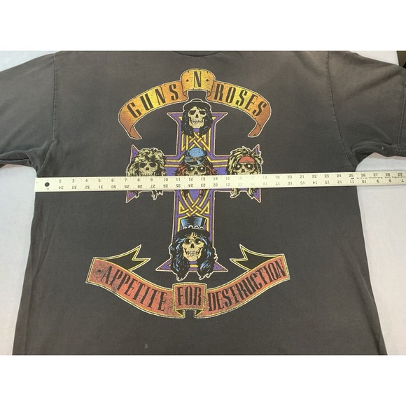 Vintage Guns N Roses 90s/Y2K Shirt Mens 2XL Black Appetite For Destruction - Picture 7 of 7